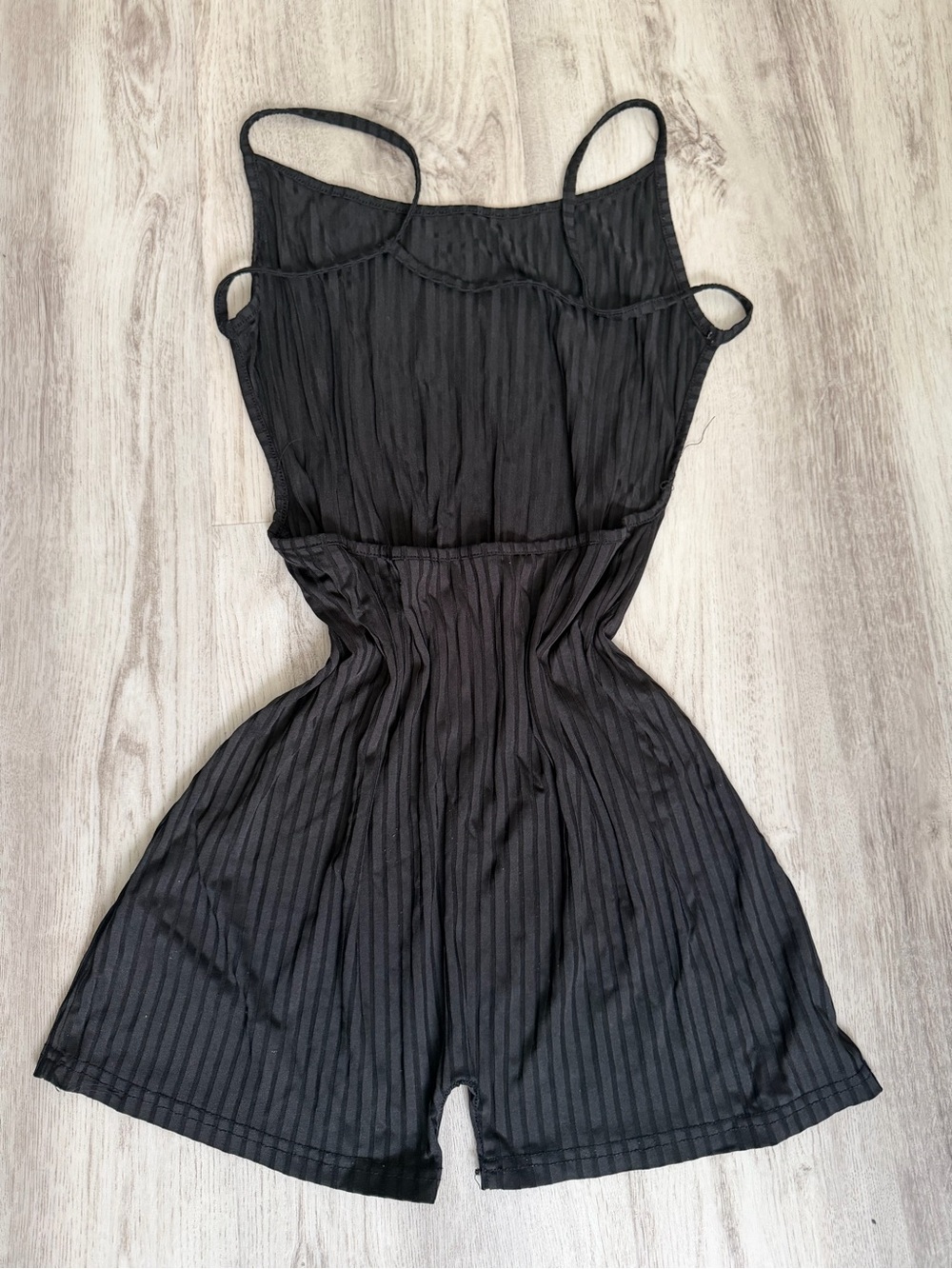 Girls' Black Ribbed Sleeveless One-Piece Bodysuit Romper